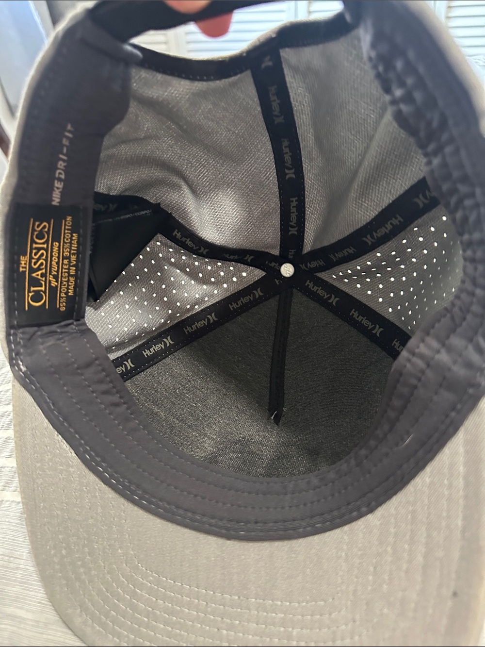 Hurley gray Snapback Hat with Black Logo - Picture 5 of 5